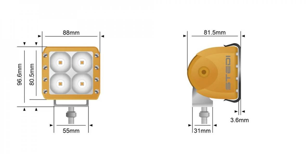 STEDI C4 Industrial LED Cube Light (Spot)